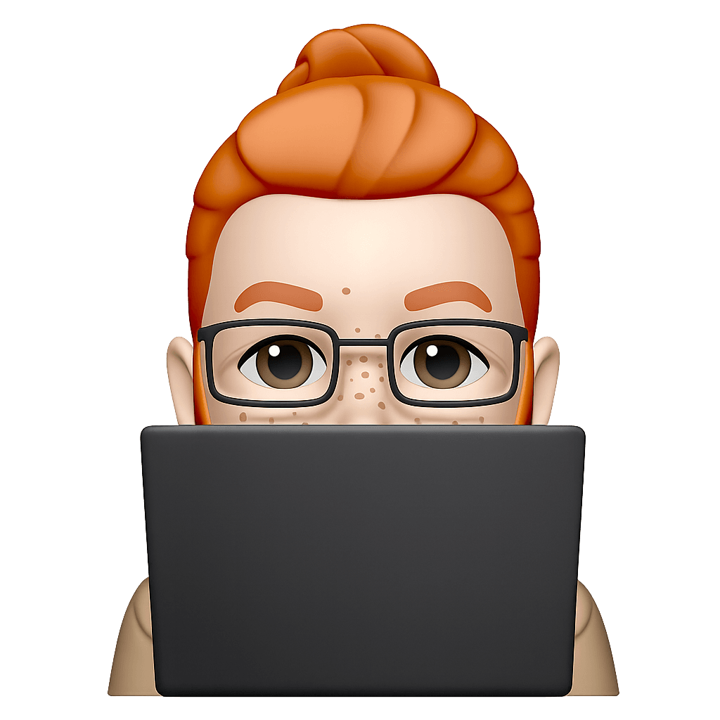 Person peeking from behind laptop